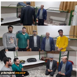 بازدید معاون دانشجویی و فرهنگی دانشگاه از خوابگاه های دانشجویی