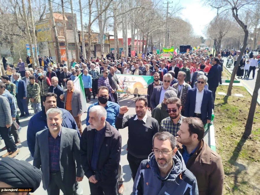 حضور کارکنان، اساتید و دانشجویان آموزشکده ملی مهارت پسران بروجرد در راهپیمایی پرشور روز قدس 4