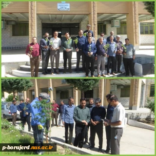 پویش کاشت بوته گل محمدی در محوطه آموزشکده